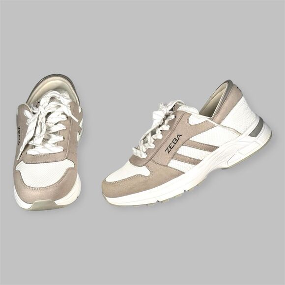 Zeba Shoes - Zeba Shoes Women's Size  9.5 White Sand Hands Free Lace Up Sneakers